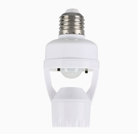 Support de lampe LED avec capteur de mouvement infrarouge PIR 360 degrés, prise B22, interrupteur