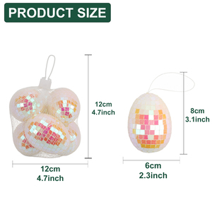 Set Decorativo di Uova a Specchio Mini Disco per Pasqua, Prodotto per Albero e Cesto, Collezione Festiva, Fornitore all'Ingrosso - Product Image 3