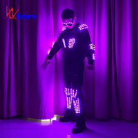 Costume LED Warrior, armure robotique futuriste, tenue de performance pour spectacles sur scène, événements de danse, festivals, défilés, cosplay
