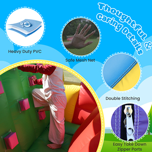 Structure gonflable commerciale en PVC, parcours d'obstacles, jeu extérieur, combo aquatique et sec <span class=keywords><strong>avec</strong></span> toboggan/piscine à balles/escalade - Product Image 5