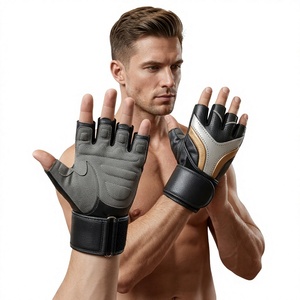 Service OEM – Meilleures ventes : Gants demi-doigts en cuir robustes, réglables, durables, confortables, antidérapants, respirants et légers - Product Image 1