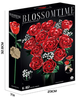 Kit Merakit Buket Bunga 957 Pcs Mainan Model Plastik Set Blok Bangunan Mawar Abadi Hadiah Hari Valentine