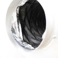 Silencieux en feuille d'aluminium flexible, longueur et diamètre personnalisés pour usage hospitalier et en salle de sport, vente directe d'usine