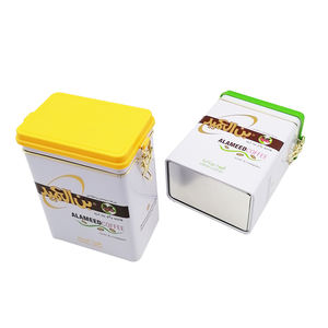 Ince zemin koyu kahve kutusu türk kahve metal kutu brezilyalı yeşil kahve kutusu - Product Image 3