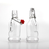 Bouteilles en verre vides de 200 ml avec bouchon à bascule pour la fermentation de boissons, café, jus, spiritueux, liqueurs et sirops
