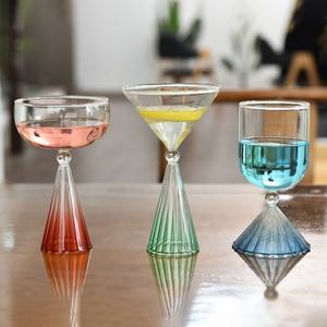 Rayé jus lait café crème glacée verre Dessert pouding eau boisson tasse côtelé Champagne vin Margarita <span class=keywords><strong>Martini</strong></span> verre à Cocktail - Product Image 4