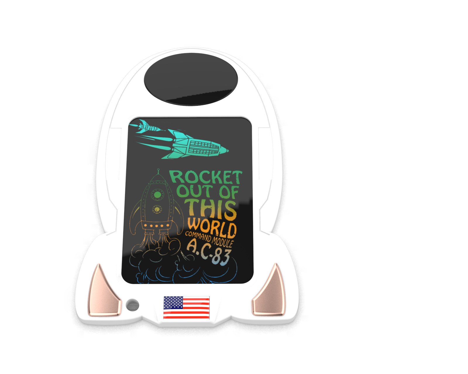 6,8 pouces - Rocket Style - Or Rose - Planche à dessin pour enfants