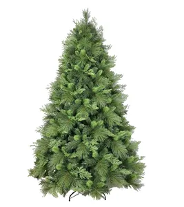 Großhandel Pe-Pvc-Weihnachtsbaum 7,5 Fuß Drahtrahmen Werkspreis Weihnachtsbaum großer Kunststoffbaum mit Metallständer