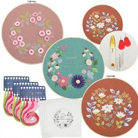 Handgemaakte katoenen linnen borduur DIY kit Europese stijl Lu 3D geborduurd logo lint wanddecoratie pastorale platteland beginners