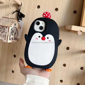 Fantaisie Nouveau Animal Pingouin Silicone Téléphone Shell Couverture Antichoc Mobile Téléphone Cas pour <span class=keywords><strong>iPhone</strong></span> 16 15 14 13 <span class=keywords><strong>12</strong></span> 11 Pro Max Xiaomi - Product Image 5