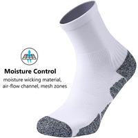 Meilleures chaussettes de compression athlétiques anti-ampoules, coussinées et antidérapantes pour la course à pied, pour femmes et hommes