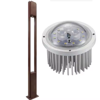 La lampe extérieure imperméable de jardin a mené la source lumineuse carrée ronde de radiateur de module d'éclairage routier