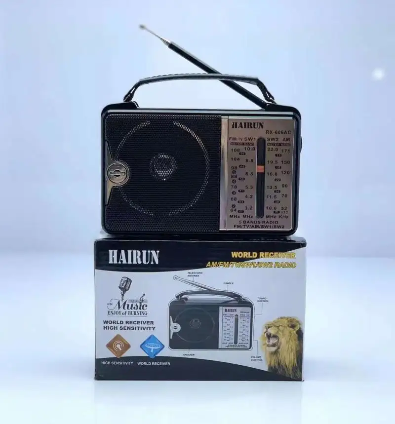 GOLON RX606AC Radio Portabel Kemai Fm Am Sw Berkualitas Baik dengan Permainan Kartu TF Usb