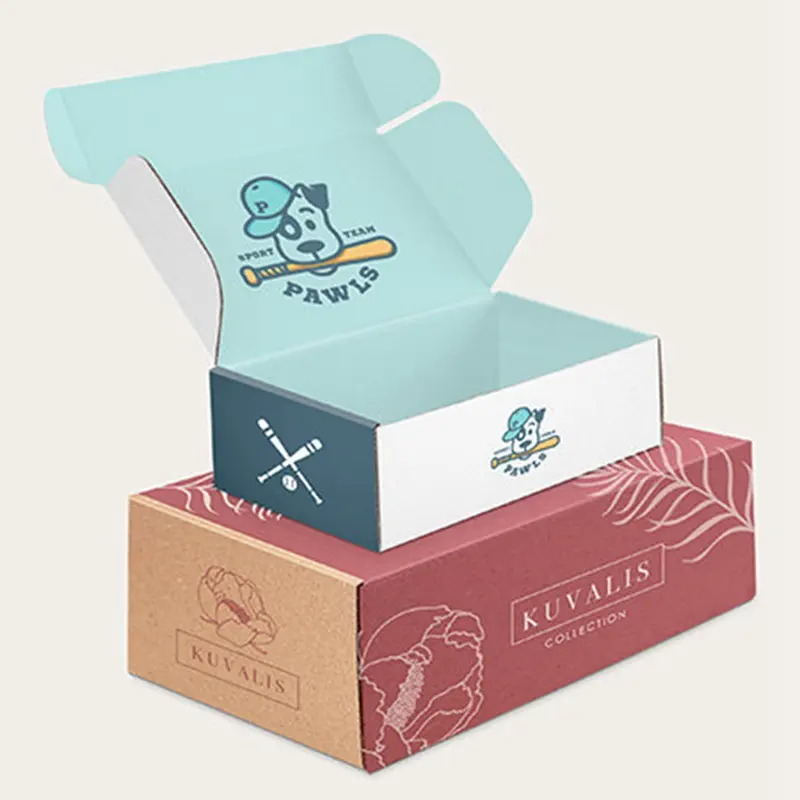 Custom Logo Fold Mailer Shipping Box Corrugated Box Elegant Recyclable Eco Friendly High quality paper products