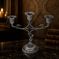 Chandelier religieux de 24 cm en métal anodisé argenté, artisanat d'angle, croix orthodoxe catholique, décoration d'autel religieux, cadeau
