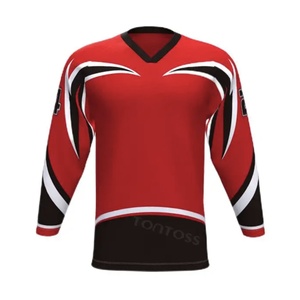 Ensemble de maillots de hockey sur glace personnalisés, uniformes d'entraînement pour équipes, hommes et femmes, confortables, séchage rapide, respirants, 100% polyester - Product Image 1