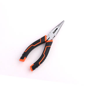 คีมปากแหลม DIY ขนาด 6 นิ้ว ผลิตจากเหล็กโครเมียมวาเนเดียม ปากหยัก ด้ามจับสีส้ม คีมปากแหลมสำหรับช่างไฟฟ้า - Product Image 4