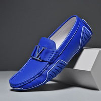 Vente directe d'usine de chaussures décontractées en cuir véritable de haute qualité, grandes tailles, avec semelles en caoutchouc flexibles pour hommes