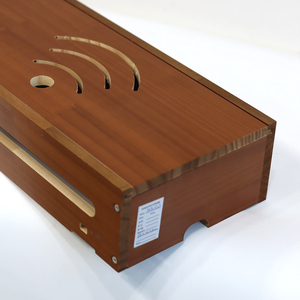Tùy Chỉnh Nhà Bằng Gỗ Máy Tính Để Bàn Tổ Chức Đa-Ngăn Cáp Và <span class=keywords><strong>Wifi</strong></span> Router Lưu Trữ Hộp Đa Chức Năng Mạng Không Dây Hub - Product Image 4