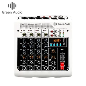 GAX-NJ6 2024 Newest Mini 6-channel Usb Audio Sound Cards & Mixers With Blueteeth Function 48v Fantasy Power Multi-function