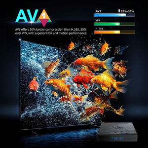 强智能电视盒Amlogic S905Y5 8k安卓14机顶盒X96 NEX卫星接收器语音遥控器 - Product Image 4