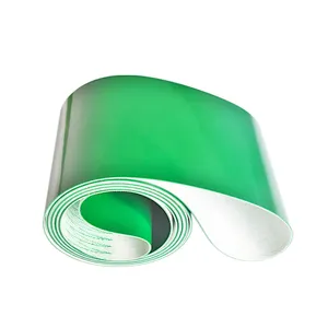 Correia transportadora de PVC verde brilhante para a indústria alimentar, preço competitivo, sem fim, de 2,0 mm de espessura