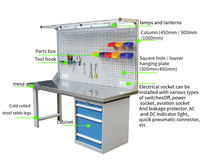 Station de travail modulaire combinée, établi de réparation automobile, armoire à outils, chariot roulant, table d'atelier multifonctionnelle