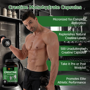 Cápsulas de Creatina Monohidratada de Alta Calidad con Vitamina C, Suplemento para Mejorar la Energía y el Rendimiento Físico para Adultos - Product Image 3