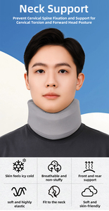 Collier cervical orthopédique respirant en mousse, soutien de la colonne vertébrale, conception ergonomique pour soulager les douleurs cervicales - Durable, unisexe, toutes saisons - Product Image 2