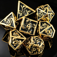 Set Dadu DND Mata Jahat Logam Padat |   Dadu Polihedral untuk Dungeons & Dragons COC Tabletop RPG, Grosir dalam Jumlah Besar