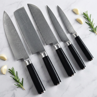 Couteau de chef de qualité supérieure avec manche G10, lame de 7,5 pouces, couteau Damas pour la découpe des aliments dans les restaurants, couteau de cuisine