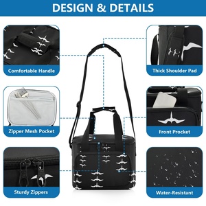 Hawaiian Eco-Friendly Custom Print on Demand Iwa Birds Design Large Capacity Insulated Lunch <b>Box</b> Family <b>Camping</b> Cooler Bag - Product Image 5