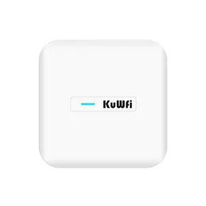 Consegna rapida KuWFi Wave2 QSDK dual band mesh wifi wireless 150 gli utenti dc 12v potere soffitto bianco punto di accesso per uso interno