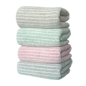 Plush Coral Velvet Shawl Bath Towel Absorbent Quick Dry Beach Towel Gift Set Wholesale