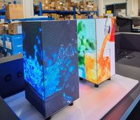 Nouvel écran publicitaire LED cube portable P2.9 couleur pleine, contrôle WiFi via application, pour affichage publicitaire en magasin