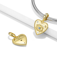 Usine directe personnaliser Support S925 argent mauvais œil mauvais coeur pendentif mode collier Bracelet fabrication de bijoux pour hommes femmes
