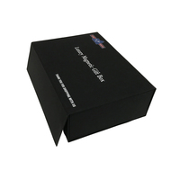 Boîte cadeau noire avec fermeture magnétique à rabat Logo personnalisé imprimé différentes tailles et couleurs pour boîtes en papier