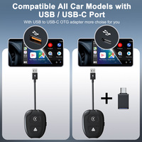 Carplay Dongle Adaptateur sans fil Apple CarPlay et Android Auto pour voiture filaire Carplay Android Auto Convert Car Play