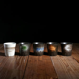 Tasse à thé japonaise de 250 ml en grès, mug à café vintage en céramique, tasse à eau en argile pour bureau commercial - Product Image 2