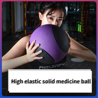 Pelota medicinal de goma sólida de PVC de alta calidad, pelota de Fitness para equilibrio de peso y ejercicio central