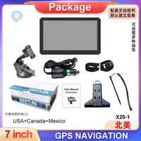 Navigateur GPS portable HD 7 pouces pour voitures et camions, traceur et localisateur intelligent avec mémoire 8 Go pour les États-Unis, l'Europe et le commerce extérieur