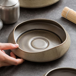 Tazón de inmersión de cerámica pequeño irregular para restaurante directo de fábrica al por mayor y cuencos grandes para mezclar ensaladas de porcelana para Hotel - Product Image 1