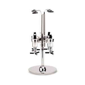 Dispenser per liquori Bar Butler a doppio rubinetto in acciaio inox con supporto per uso domestico - Product Image 1