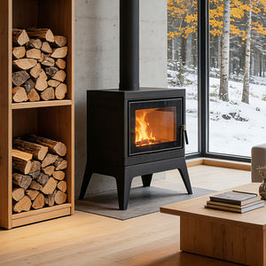 Poêle <span class=keywords><strong>à</strong></span> <span class=keywords><strong>granulés</strong></span> de bois autoportant en acier au carbone pour intérieur, style moderne, de la marque JingXin - Product Image 2