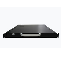 Commutateur KVM USB VGA 1U 8 ports en rack avec prise en charge DVI/HD, résolution 1280x1024, double alimentation pour serveur, en stock