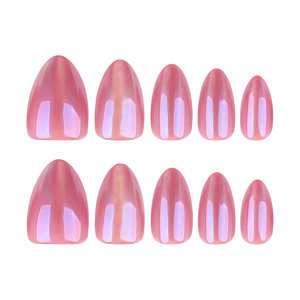 <span class=keywords><strong>Uñas</strong></span> Postizas de Color Morado <span class=keywords><strong>Vino</strong></span>, Efecto Ojo de Gato, Forma Almendrada, <span class=keywords><strong>Uñas</strong></span> Acrílicas de Lujo con Polvo Aurora Deslumbrante - Product Image 6
