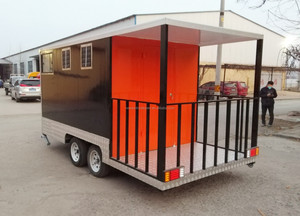 2023 New Design Outdoor Custom Fully Equipped <strong>BBQ</strong> Mobile Food Truck <strong>Trailer</strong> Food <strong>Trailer</strong> with Porch for <strong>Smoker</strong> - Product Image 4