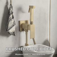 Ensemble de robinet de bidet mural en laiton au design moderne pour application en salle de bain