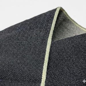 กางเกงยีนส์ผู้ชายสีน้ำเงินเข้มเทาแบบวินเทจ ผ้าเดนิมเนื้อหนักผสมผ้าฝ้ายและโพลีเอสเตอร์ ย้อมเส้นด้ายแบบทวิลล์ - Product Image 1