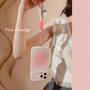 <span class=keywords><strong>Coque</strong></span> de téléphone rose pour fille, effet halo, pour <span class=keywords><strong>iPhone</strong></span> 17 16 14, étui 15 13 Promax avec <span class=keywords><strong>cordon</strong></span>, étui souple Niche 11 12 - Product Image 4